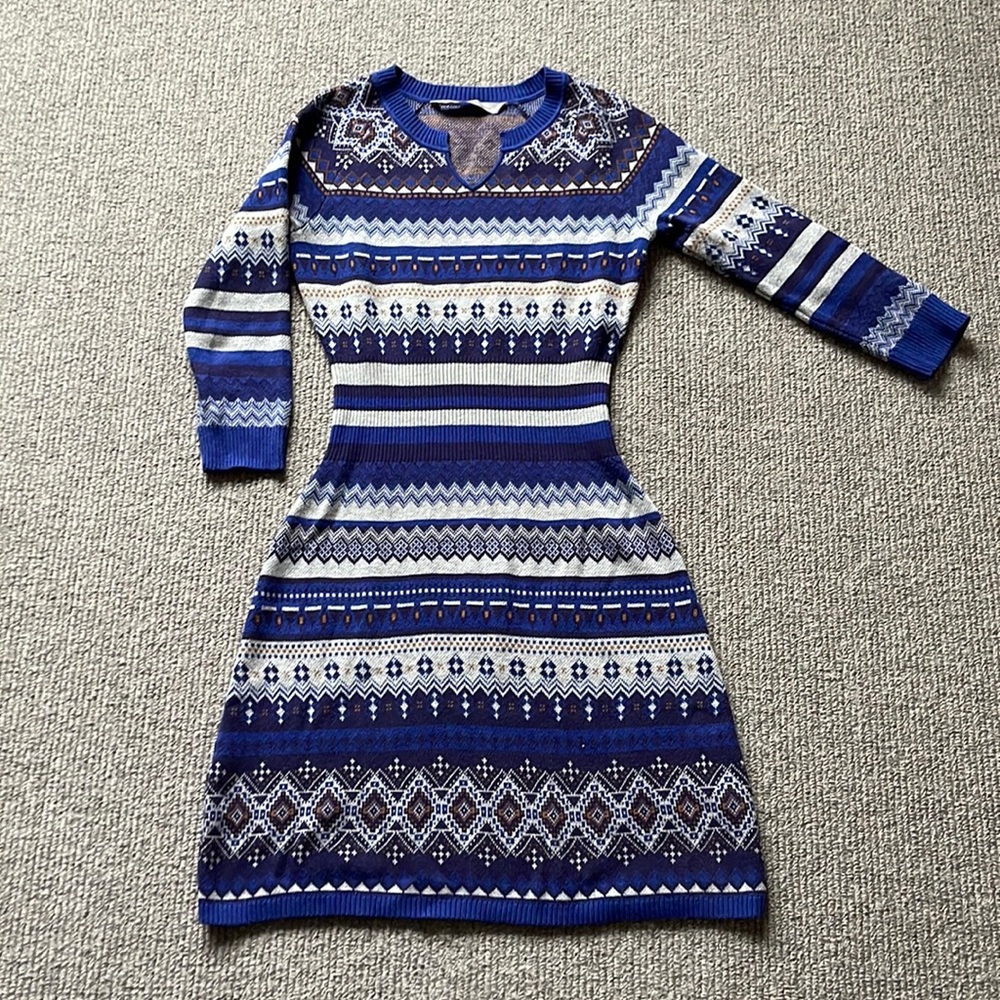 Athleta Fara Knit Fair Isle Sweater Dress